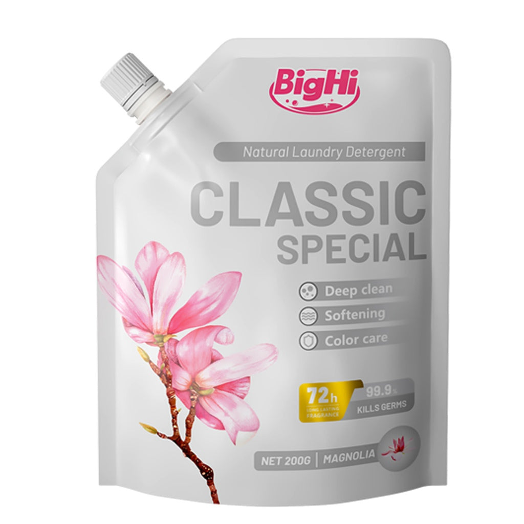 BigHi Natural Laundry Detergent 200g 72h 3in1 Washing Detergent