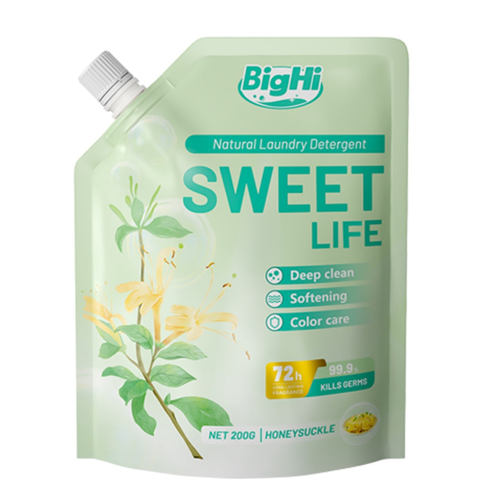 BigHi Natural Laundry Detergent 200g 72h 3in1 Washing Detergent