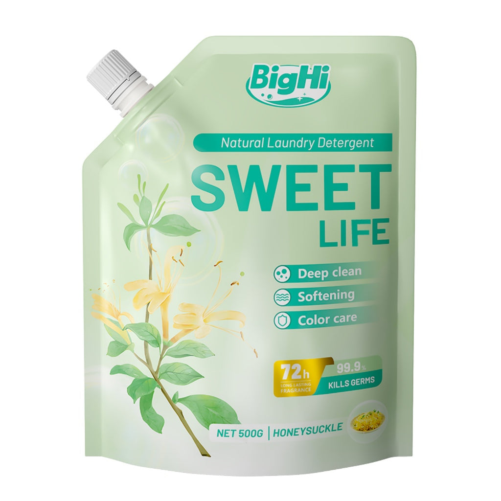 BigHi Natural Laundry Detergent 500g 72h 3in1 Washing Detergent