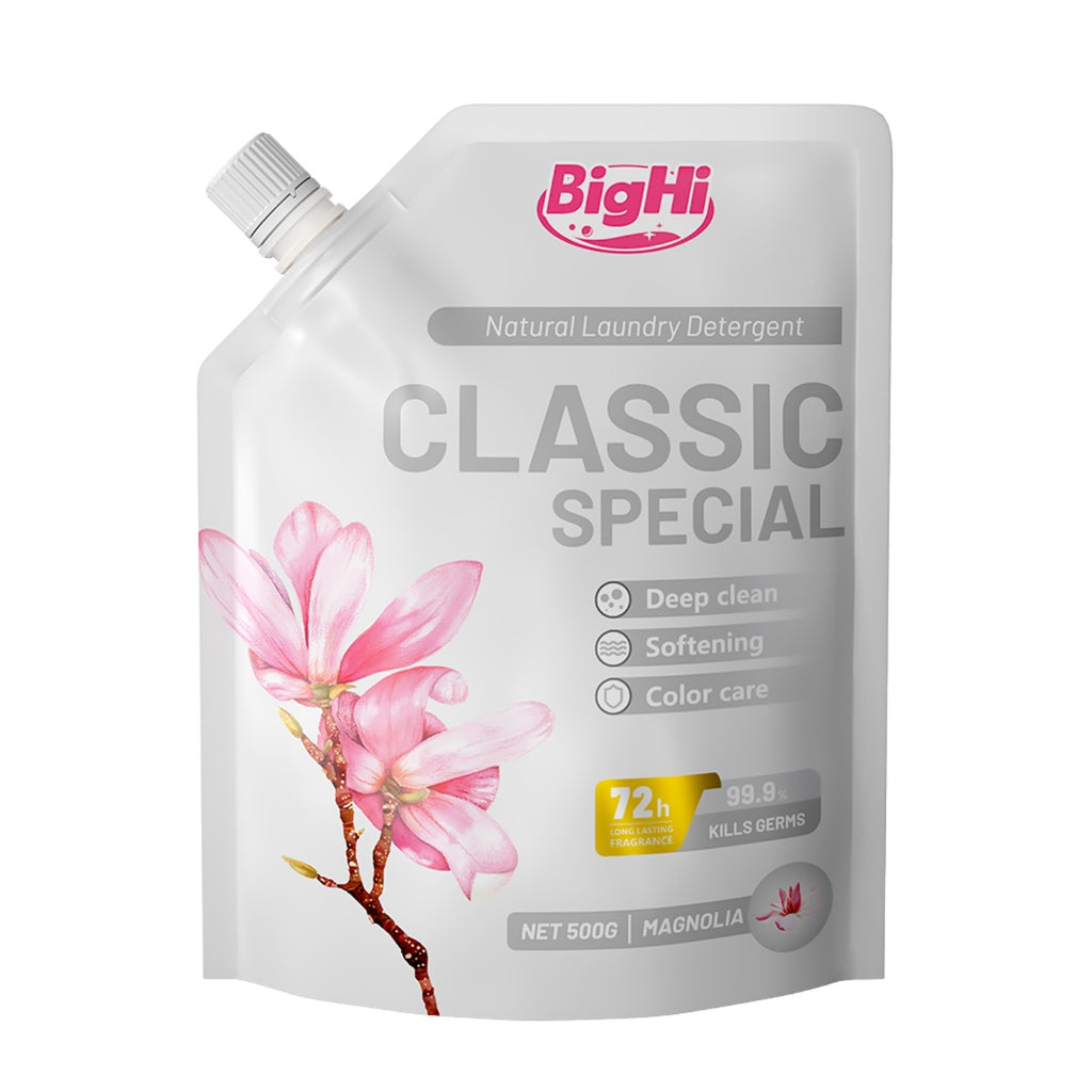BigHi Natural Laundry Detergent 500g 72h 3in1 Washing Detergent