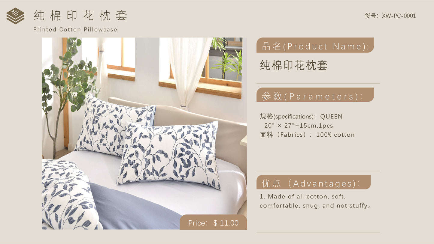 Printed Cotton Pillow Case