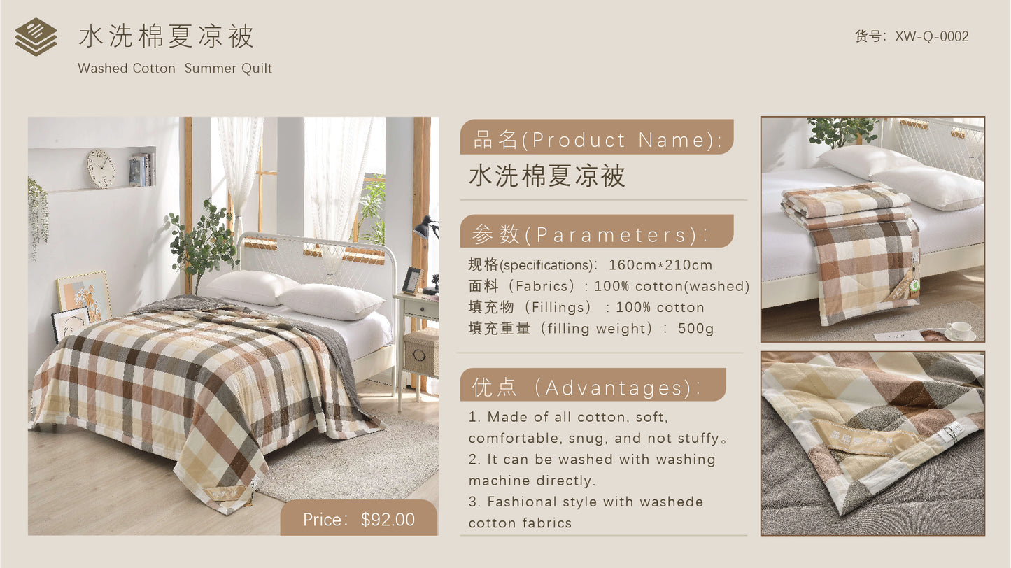 Washed Cotton Summer Quilt