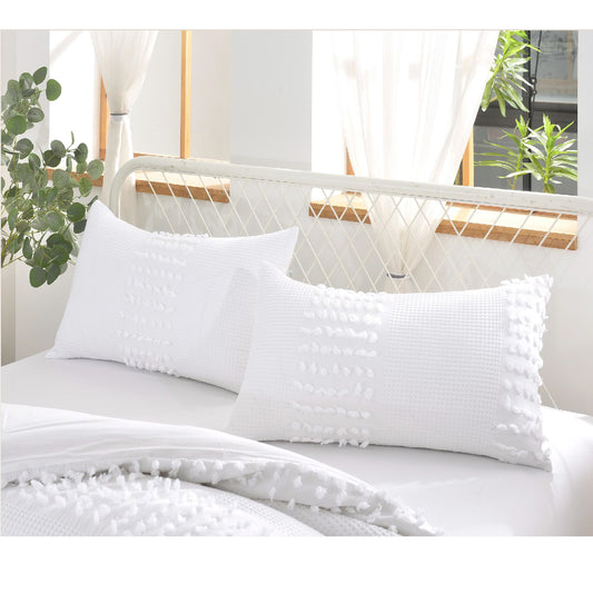 Waffle Cotton Honeycomb Pillow Case